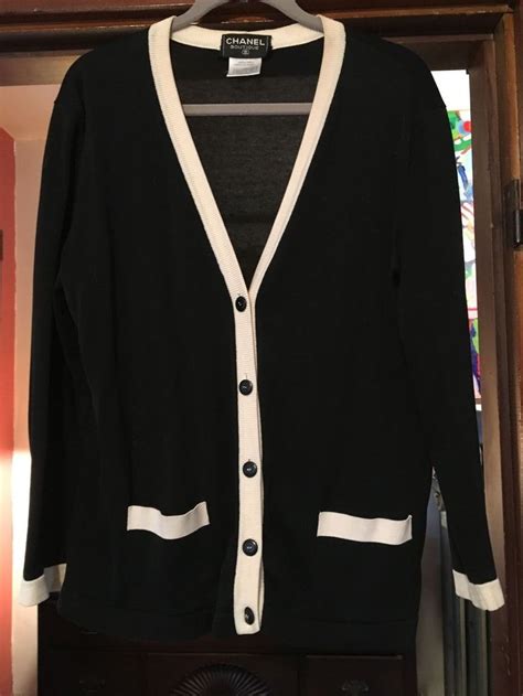 chanel cardigan black|chanel cardigan clearance.